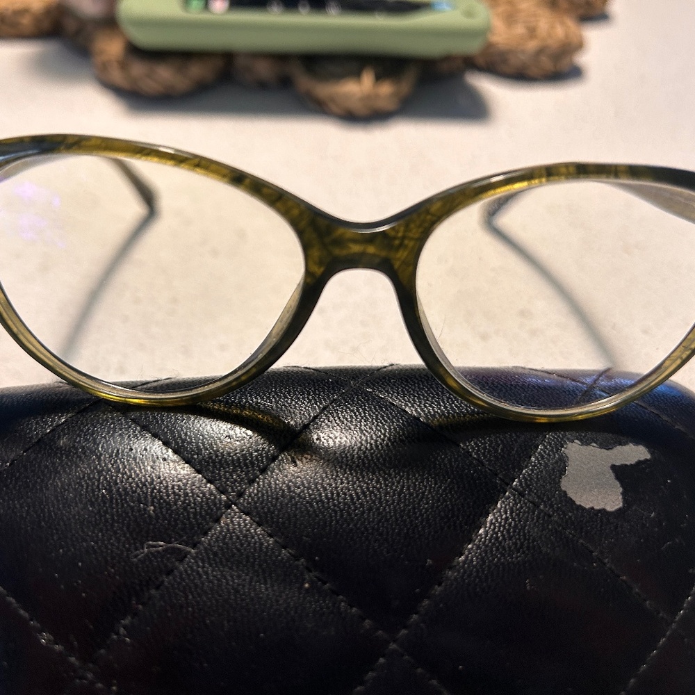 CHANEL Women's Glasses - Olive Green